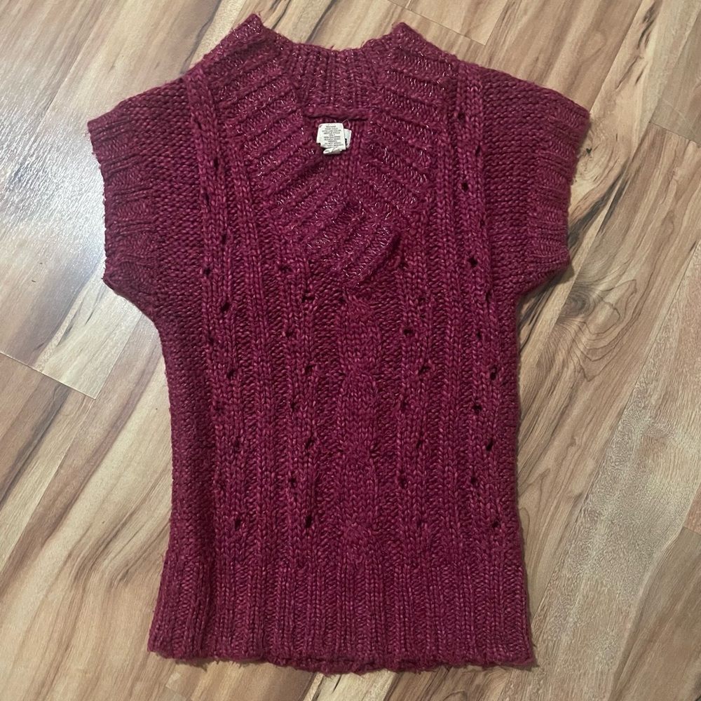 MUDD Cable Knit Short Sleeve Sweater Sz XS